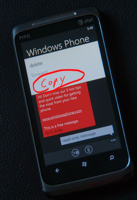 Windows Phone 7 Kopiuj/Wklej