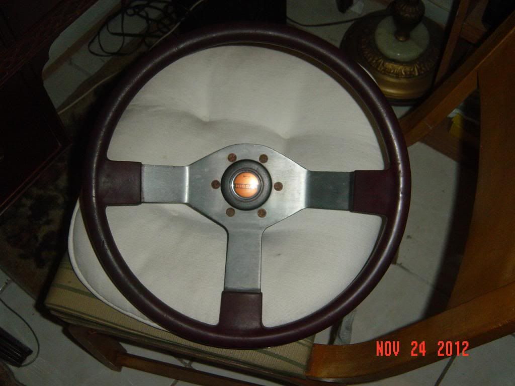 Nissan 720 "ST" STEERING WHEEL (RED...RARE!) Datsun Parts For Sale