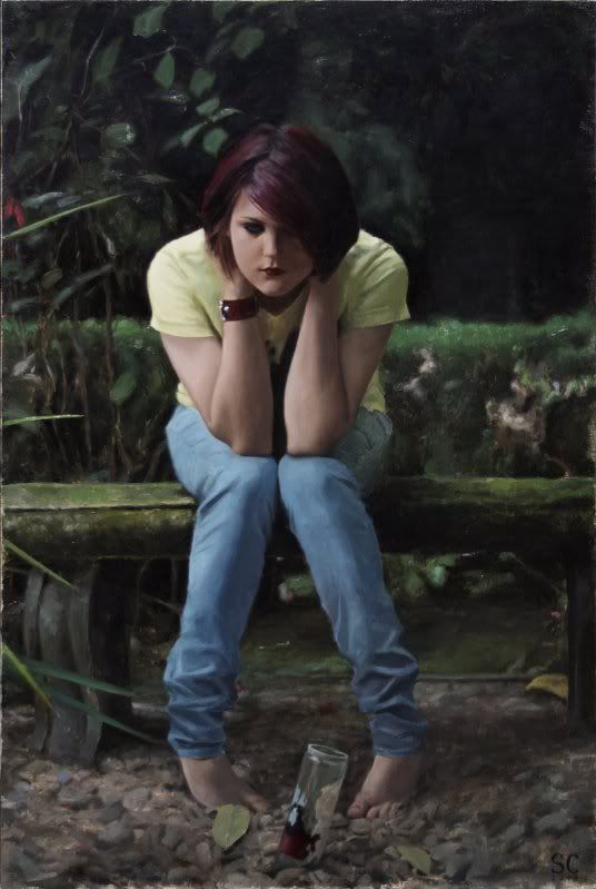 Portrait of Frances Bean Cobain daughter of Kurt Cobain