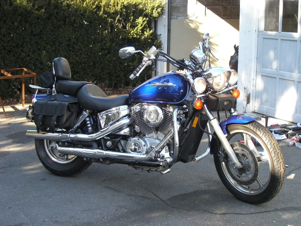 Oil change on a 1990 honda shadow 1100 motorcycle