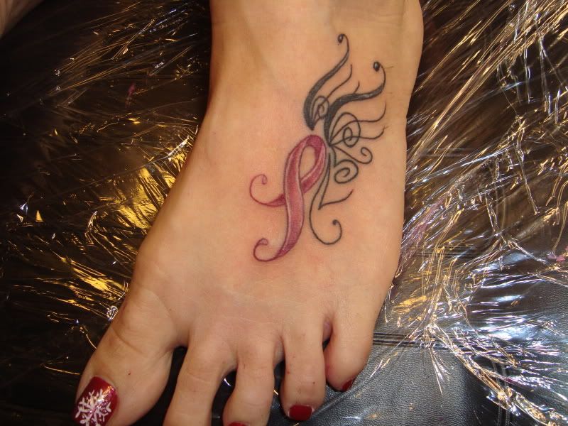 breast cancer ribbon tattoo. My Breast Cancer Ribbon Tattoo