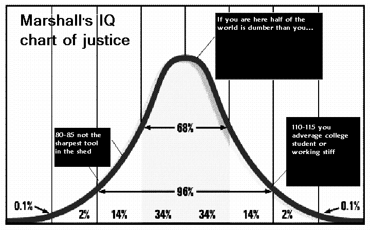 intelligence quotient bell curve. iq