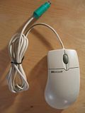 CH217 Microsoft Basic TwoButton Trackball Mouse w Scroll Wheel