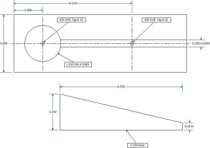 Modified axiom buttplate engineering drawing