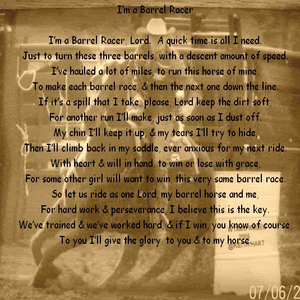 Barrel Racers Prayer