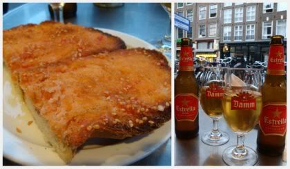 Amsterdam pays Bas Bar Taps Catala Spuistraat pain tomate estrella dam biere