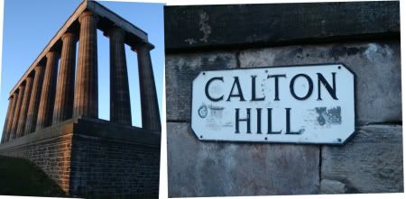 Ecosse Edimbourg Edinburgh Calton Hill Acropole National Monument Athenes panneau sign