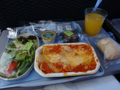 New York Continental Airlines Repas Dejeuner Vol