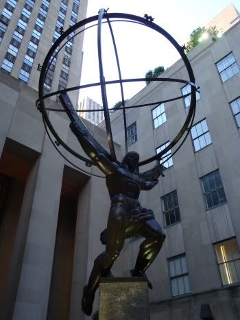 New York USA NY Rockefeller Center Plazza Statue Atlas