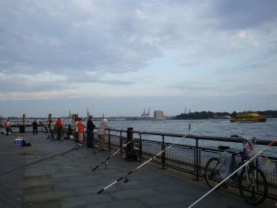 New York NY Manhattan Battery Park Canne Peche Pecheur
