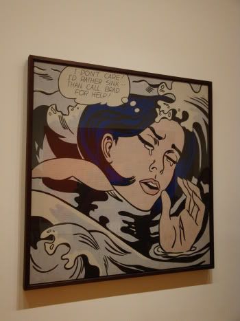 New York NY Manhattan USA MOMA Museum of Modern Art Musée Art Contemporain Roy Lichtenstein I don't care I'd rather sink than call Brad for Help