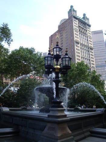 New york NY Manhattan USA Fontaine City Hall Park