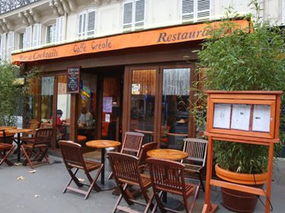 Caffe creole cafe resto restaurant exotique tropique antilles antillais antillaise guadeloupe martinique guadeloupeen martiniquais cuisine cocktail ile bar latino boulevard beaumarchais bastille chemin vert exterieur