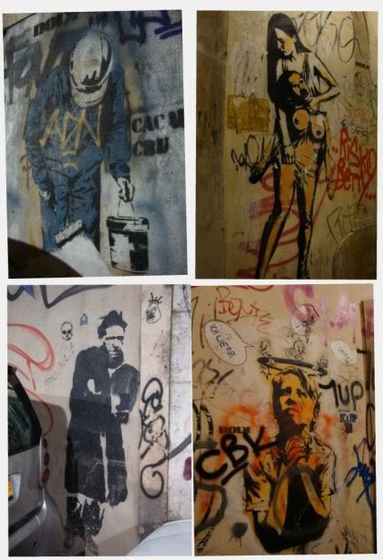 Portugal Lisbonne street art graffiti pochoir