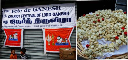 fete ganesh ganesha chaturthi paris la chapelle 2010 defile hindou hindouisme hindouiste collier fleur jasmin