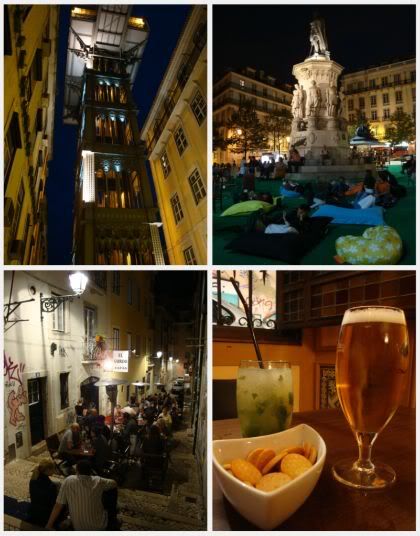 Portugal Lisbonne Baixa chiado Elevador santa justa nuit tapas faia bar