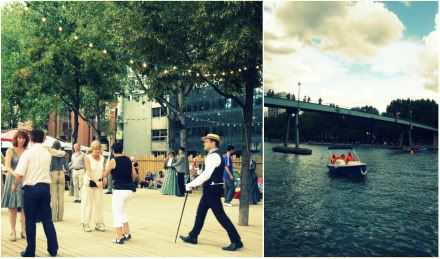 Paris plage ete 2010 bassin villette danse de salon sport nautique pedalo bateau automatique