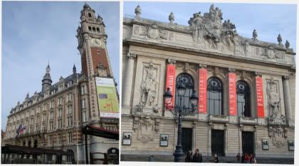 France Lille Place du theatre tour du beffroi de la chambre de commerce et d'industrie opera