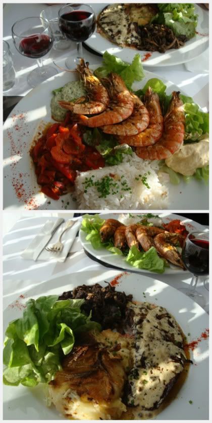 France lyon week end resto restaurant cafe le voxx vox rue d'algerie rumsteack sauce poivre gambas rancha assiette plat