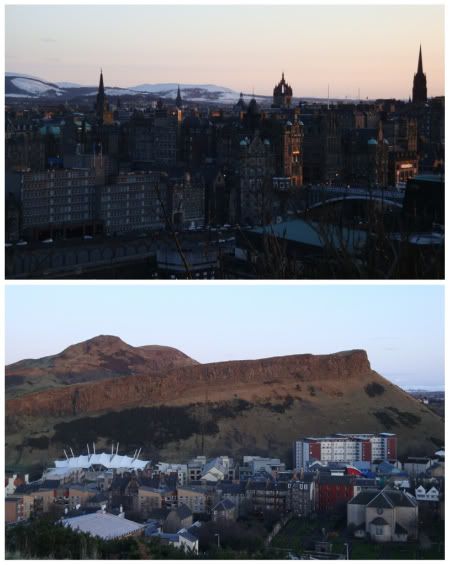 Ecosse Edimbourg Edinburgh Calton Hill  vue panorama arthur seat volcan old town our dynamic earth