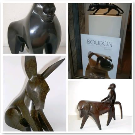 France Lyon gerard boudon ane gorille singe affiche bronze animalier sculpture Galerie Michel Estades expo exposition