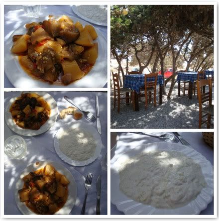 grece naxos alyko alikobeach plage cedre repas restaurant briam ratatouille tzatziki cuisine