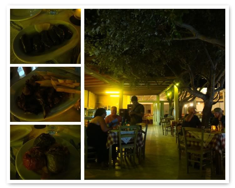 grece naxos restaurant faia cote d'ageau paidakia plake agia anna legumes farcis riz dolma feuilles de vigne