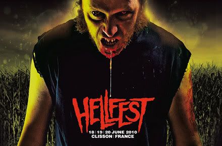 Hellfest 2010 clisson festival fête de l’enfer affiche musique extrême hard rock heavy metal black doom mainstage terrorizer tent hell fest 18 19 20 juin