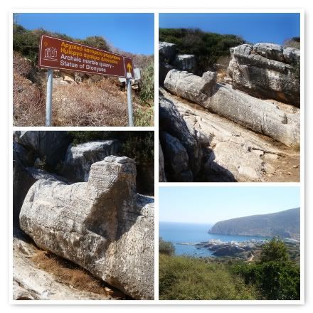 grece naxos cyclades aena blog voyage appolonas kouros kouro dyonisos statue pierre allongee