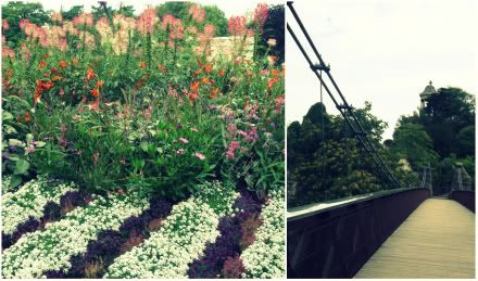 parc buttes chaumont 19 arrondissement pont escalier suspendu mconnerie maçonnerie temple sybille sibylle fleur fleurs