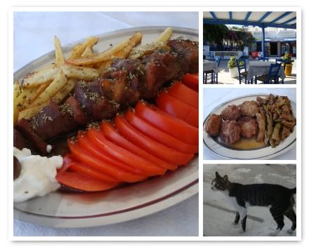 grece naxos cyclades aena blog voyage repas appolonas souvlaki chat boulette viande