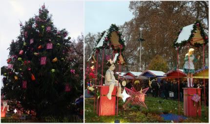 France Lyon week end marche noel sapin decorations lumineuses theme alice pays merveilles lapin blanc place carnot perrache