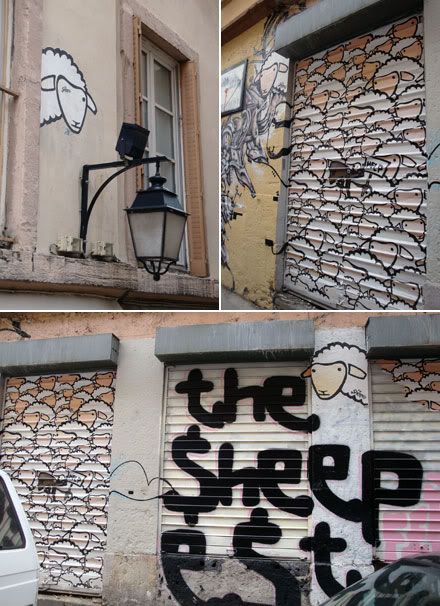lyon street art tag graf graffiti taggeur graffeur artiste pente croix rousse the sheep est establishment mouton