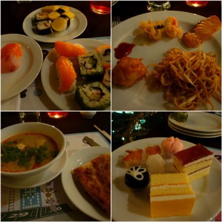 aena blog voyage thailande bangkok buffet international repas restaurant  baiyoke tower tour sushis gateaux tom yam nouilles