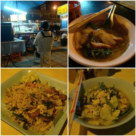 diner street food sukhothai riz saute bouillon nouilles porc legumes aena blog photo voyage thailande