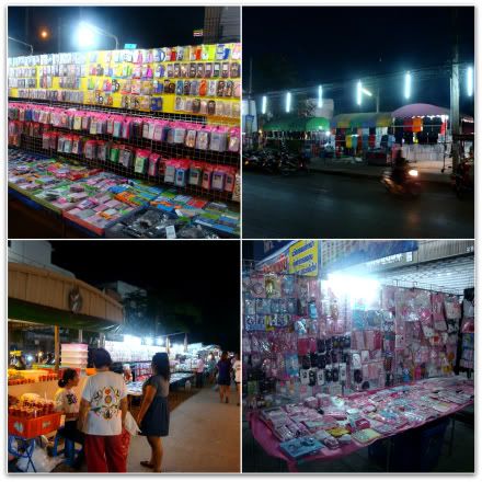 marché marche nuit kanchanaburi étal etal stand contrefaçon contrefacons Thailande thaïlande blog aena photo