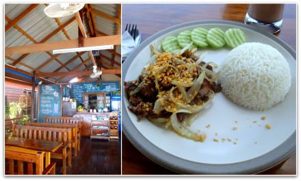 resto restaurant ban saladan bœuf saute ail aena blog voyage photo thailande ko koh lanta