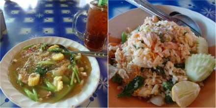 repas kanchanaburi riz saute nouilles pates en sauce gravy Thailande thaïlande blog aena photo