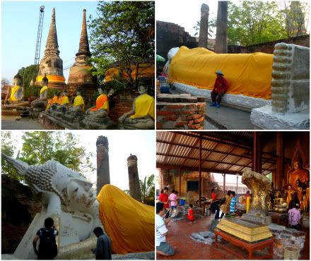 Wat Yai Chaimongkhon Wihan Phraphutthasaiyat Ayutthaya bouddha alonge couche aena blog photo voyage thailande