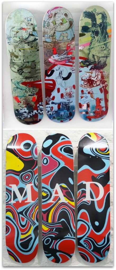 alexone alëxone speedy graphito tryptique skate skateboard deck on street art 