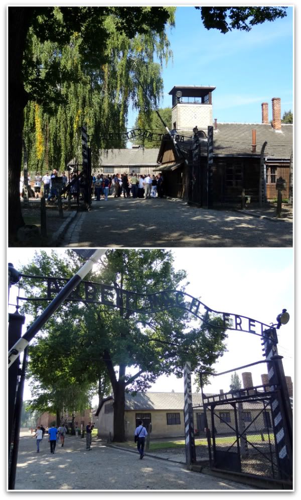  entree camp Auschwitz arbeit macht frei cracovie krakow 