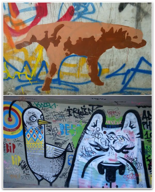 dog chien bird oiseau bip bip tag graffiti street art aena blog photo budapest