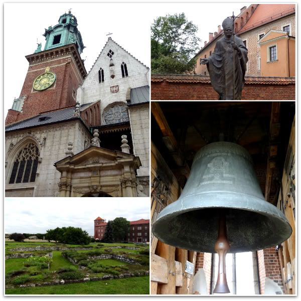 cathedrale wawel colline cloche sigismond statue pape jean paul  jardin cracovie krakow