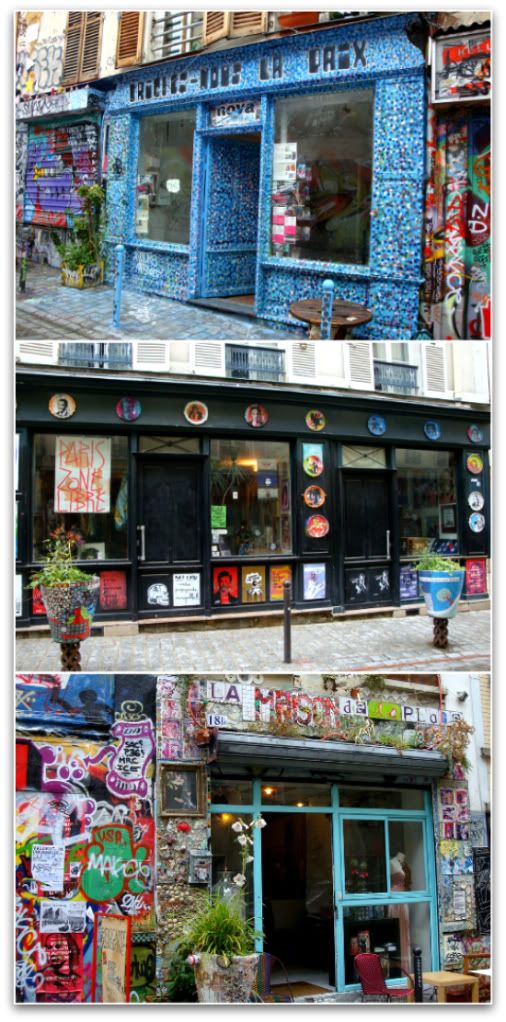 commerces ateliers magasins galerie rue denoyez façade dénoyez devanture frichez nous la paix maison plage belleville paris street art aena photo