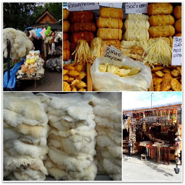 marche artisanal peau mouton oscypek oscypki  fromage zakopane pologne