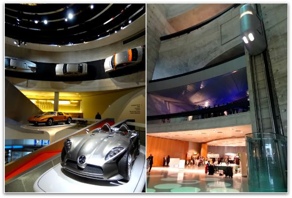Intérieur du musée automobile Mercedes à Stuttgart musee automobile Mercedes voitures que faire week end Stuttgart aena blog photo