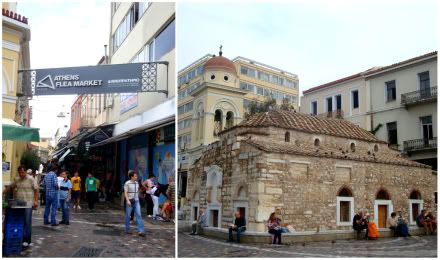 grece athenes monastiraki place metro flea market marche aux puces Pandrossou adrianou rue