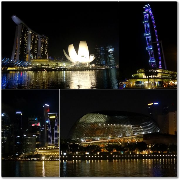 quartier affaires singapour singapore financial district by night nuit marina bay