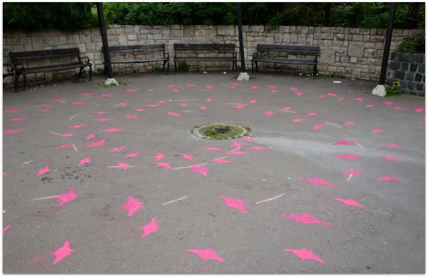 raie manta ray skate invasion rose pink tag pochoir street art aena blog photo budapest
