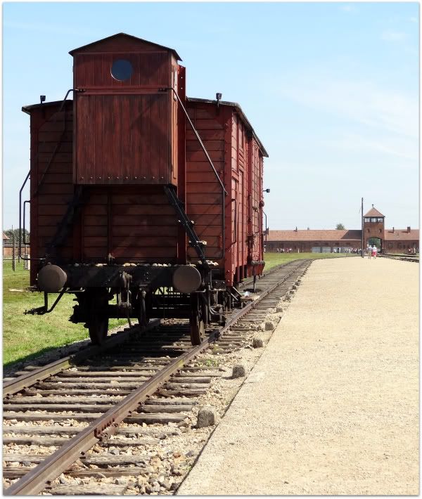  birkenau camp extermination train rail chemin fer wagon rampe cracovie krakow 